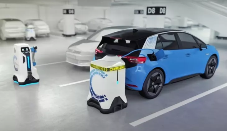 VW's mobile charging robot