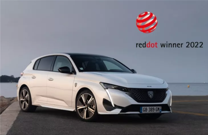 The 2022 champion of the Red Dot Award is the Peugeot 308